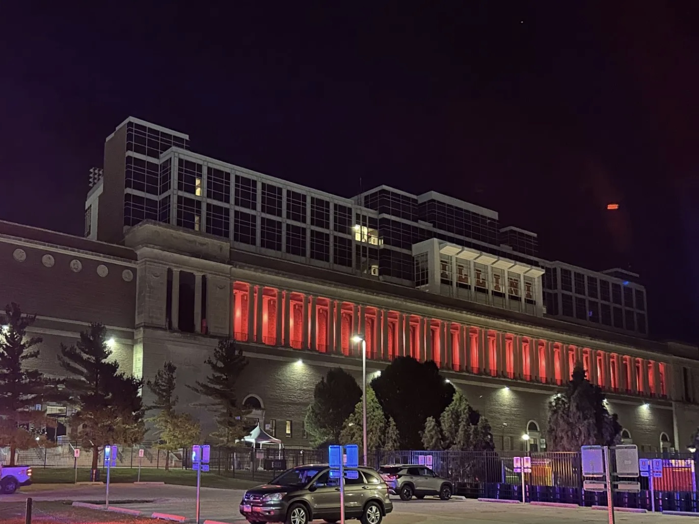 Reference Image of Memorial Stadium at Night